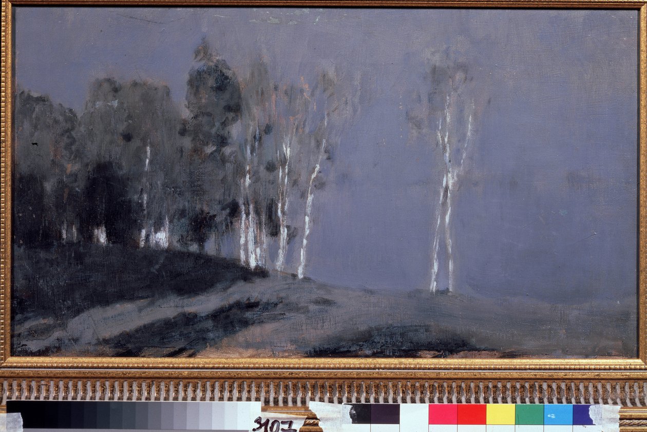 Kuutamoinen yö. Maalaus Isaac (Isaac) Ilyich Levitan (1860-1900), öljy kankaalle, noin 1890. Venäläinen taide, 1800-luvun maisema. Valtion Tretjakovin galleria, Moskova. tekijältä Isaak Ilyich Levitan