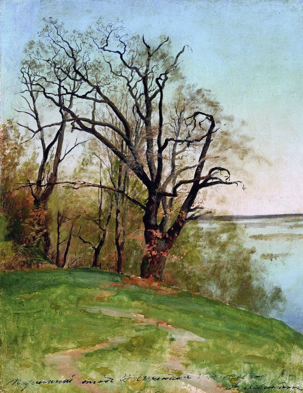 Tammi joen rannalla, 1887. tekijältä Isaak Ilyich Levitan