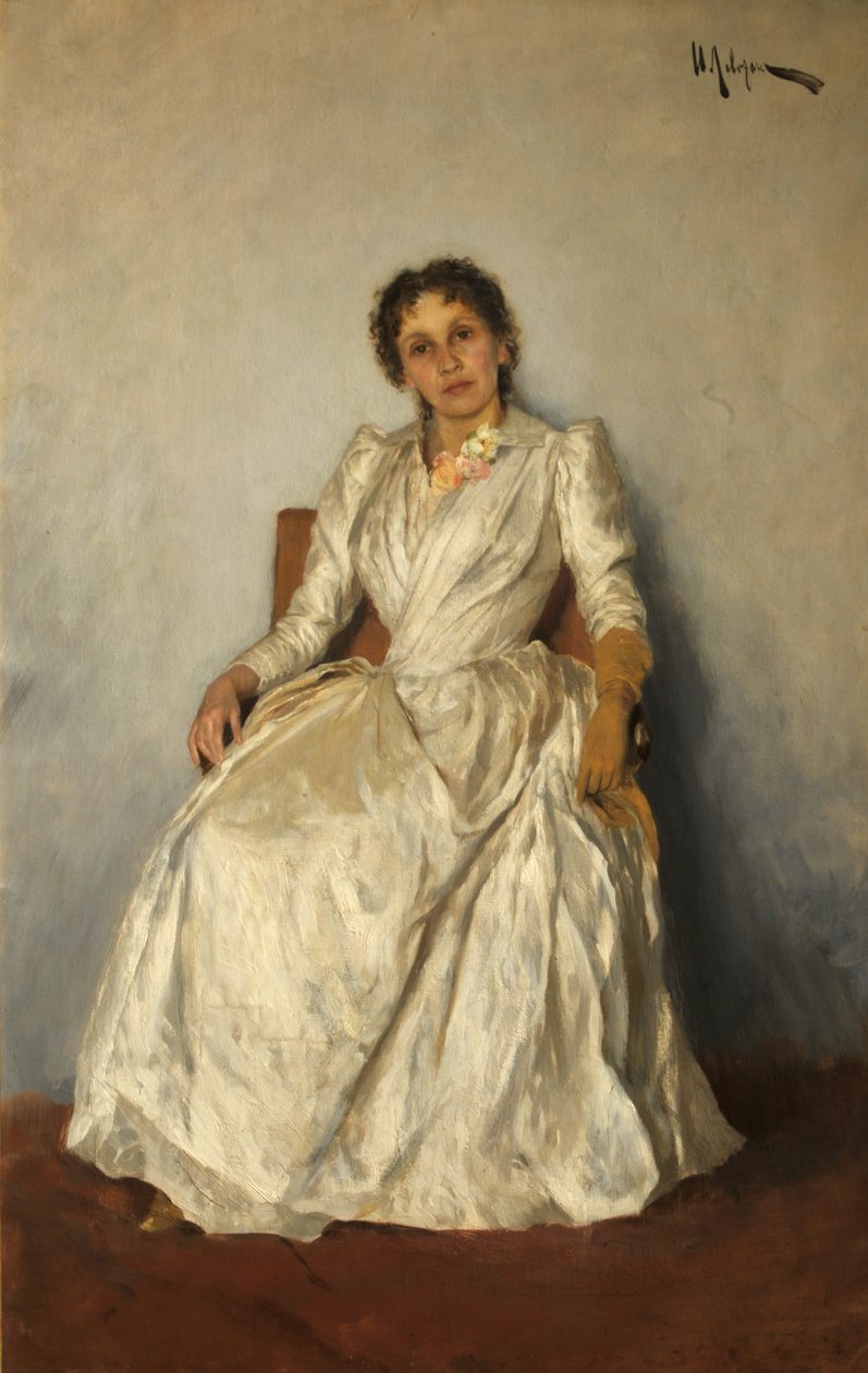 Sofia Kuvshinnikovan muotokuva 1847-1907, 1888. tekijältä Isaak Ilyich Levitan