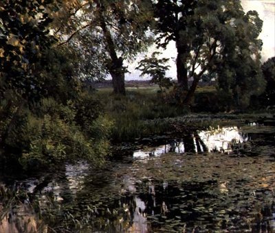 Upeakasvanut lampi tekijältä Isaak Ilyich Levitan