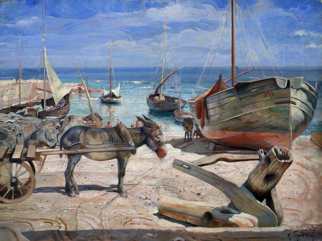 ""Kaprin saari"" Isaac Brodskyn (Brodski) maalaus (1884-1939) 1929 Alueellinen taidemuseo, Berdjansk tekijältä Isaak Israilevich Brodsky