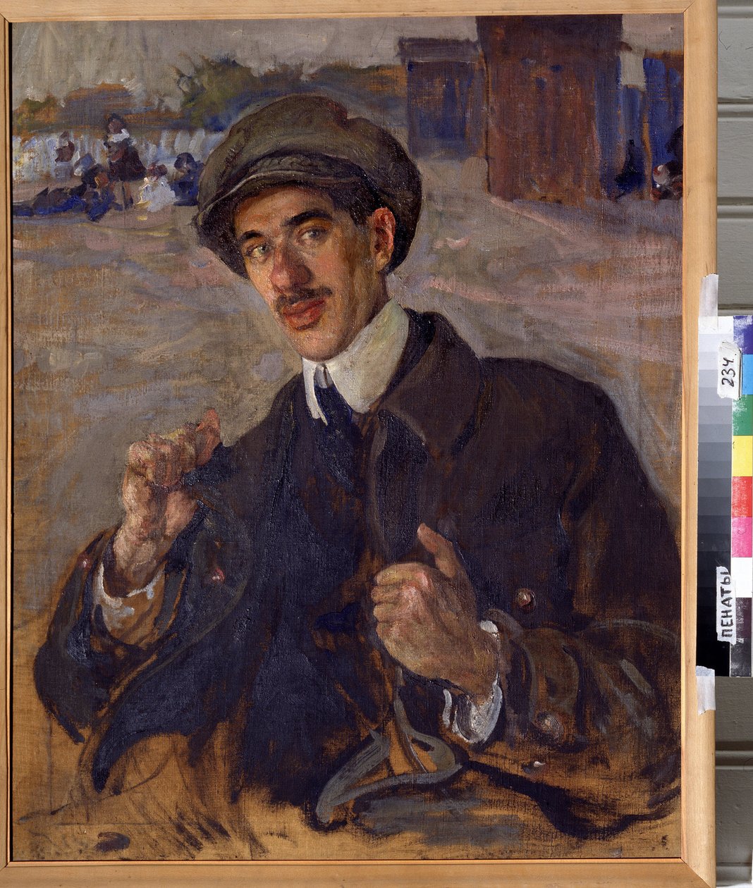 Muotokuva kirjailija Kornei Ivanovich Tchoukovskista (1882-1969) (Kirjailija Korney I. Chukovskyn muotokuva). Isaak Izrailevich Brodsky (Brodsky) maalaus (1884-1939). Öljy kankaalle, 83 x 66 cm tekijältä Isaak Israilevich Brodsky