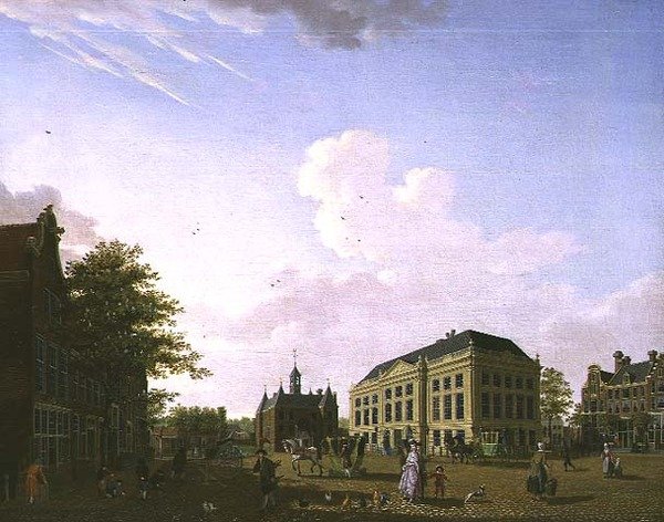 Näkymä Leidseplein-aukiolle Amsterdamissa, 1778 tekijältä Isaac Ouwater