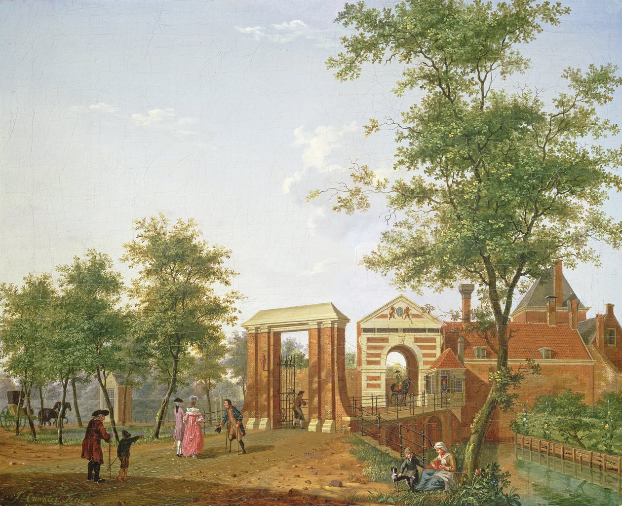 Näkymä Zylpoortista, Harlem, 1780 tekijältä Isaac Ouwater