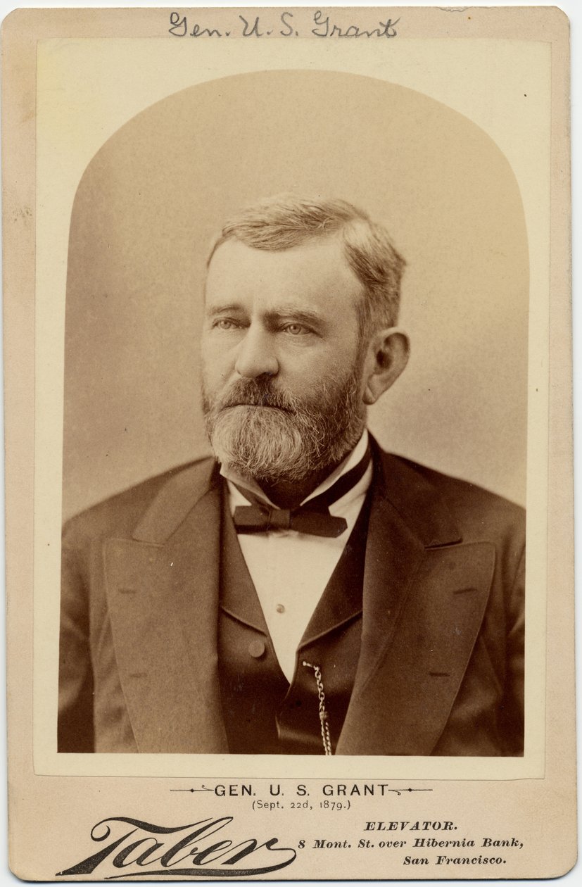 Ulysses Simpson Grant (1822-85), Unionin armeijan kenraali, Yhdysvaltain 18. presidentti (albumikuva) tekijältä Isaiah Taber