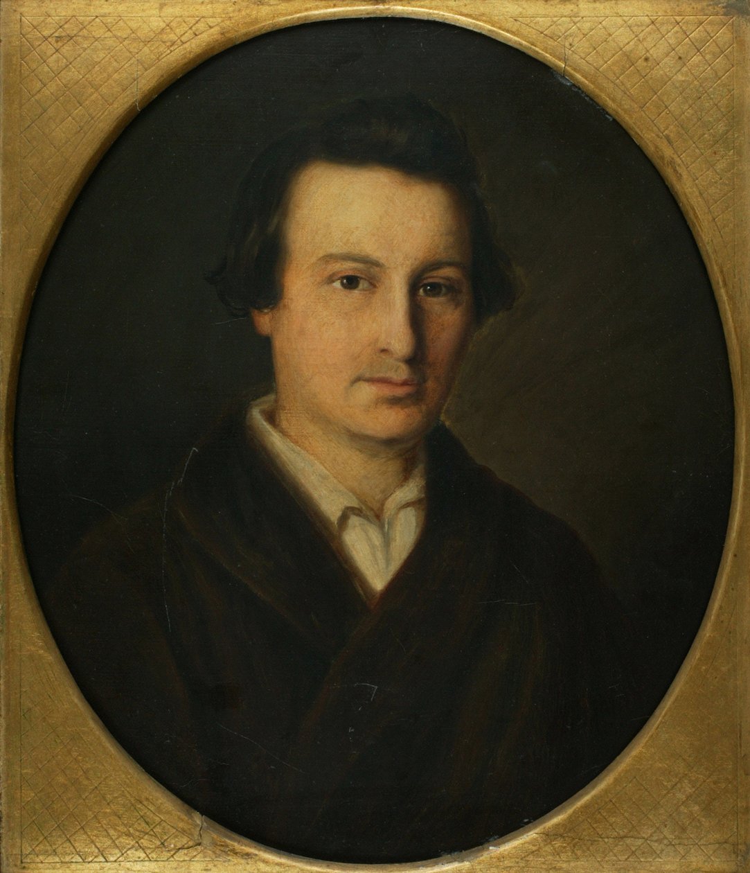 Runoilija Heinrich Heinen muotokuva 1797-1856, 1843 tekijältä Isidor Popper