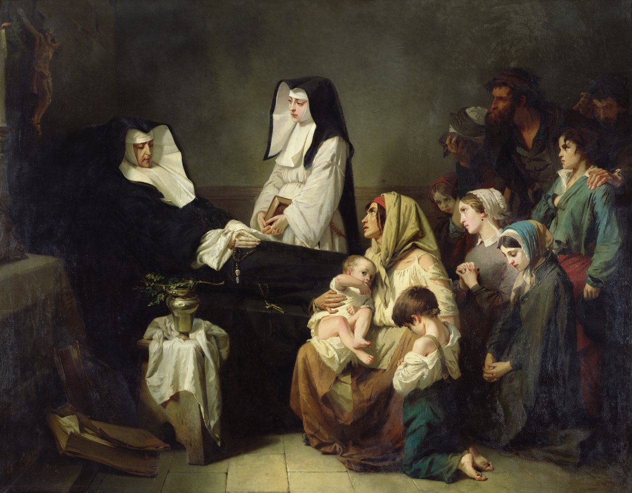 Charityn sisaren kuolema, 1850 tekijältä Isidore Pils