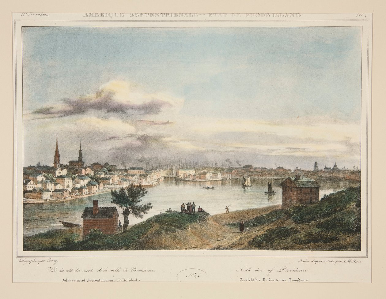Pohjois-Amerikka - Rhode Islandin osavaltio. nro 44, pl. 4 tekijältä Isidore Laurent Deroy