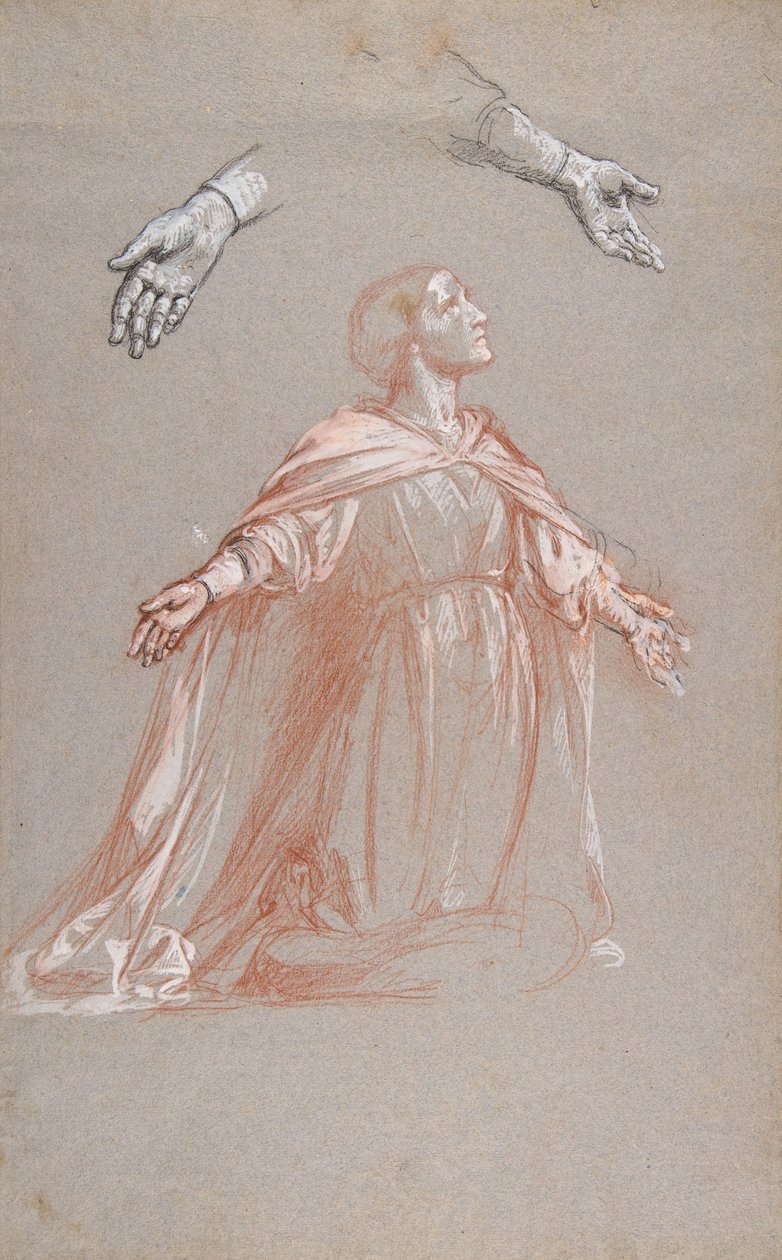 Sainte Clotilde keskirekisteri, seinämaalausten työhuone Saint Remin kappelissa..., 1800-luku tekijältä Isidore Pils