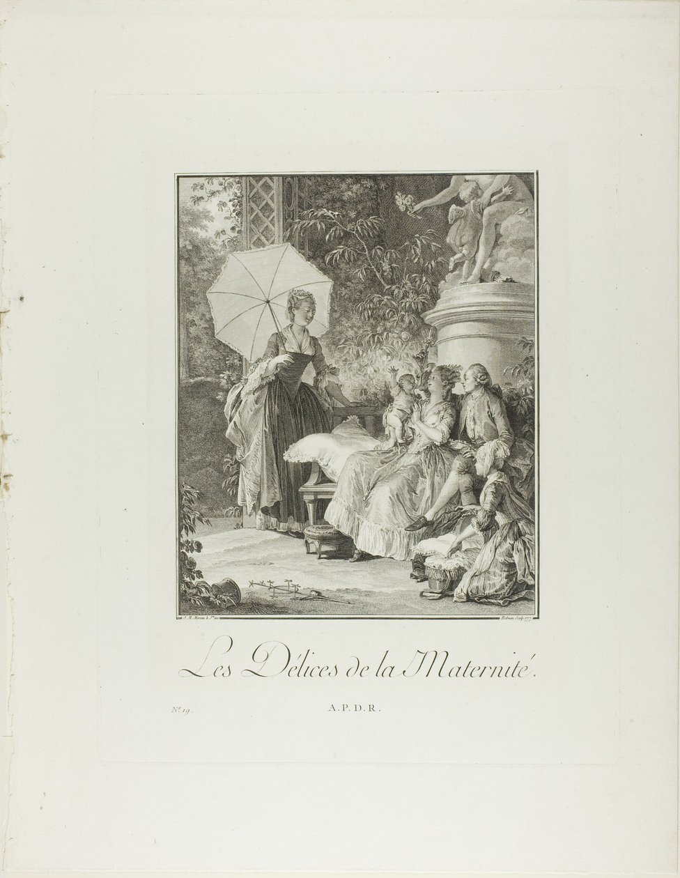 Äitiyden ilot, teoksesta Monument du Costume Physique et Moral de la fin du Dix-huitième siècle tekijältä Isidore Stanislas Helman