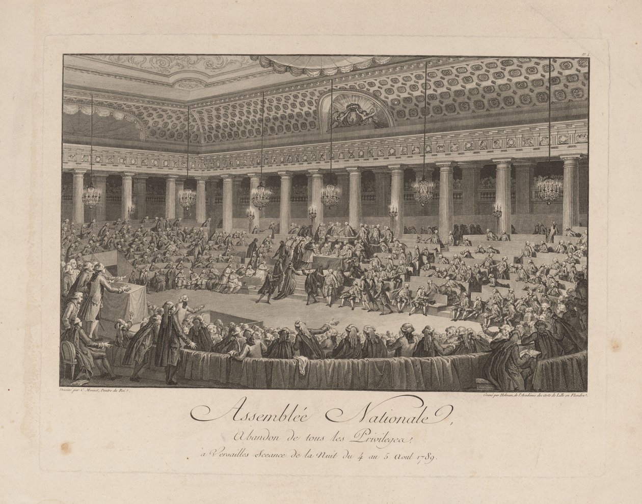 Elokuun 4. päivän yö 1789 kansalliskokouksessa 1790 tekijältä Isidore Stanislas Helman