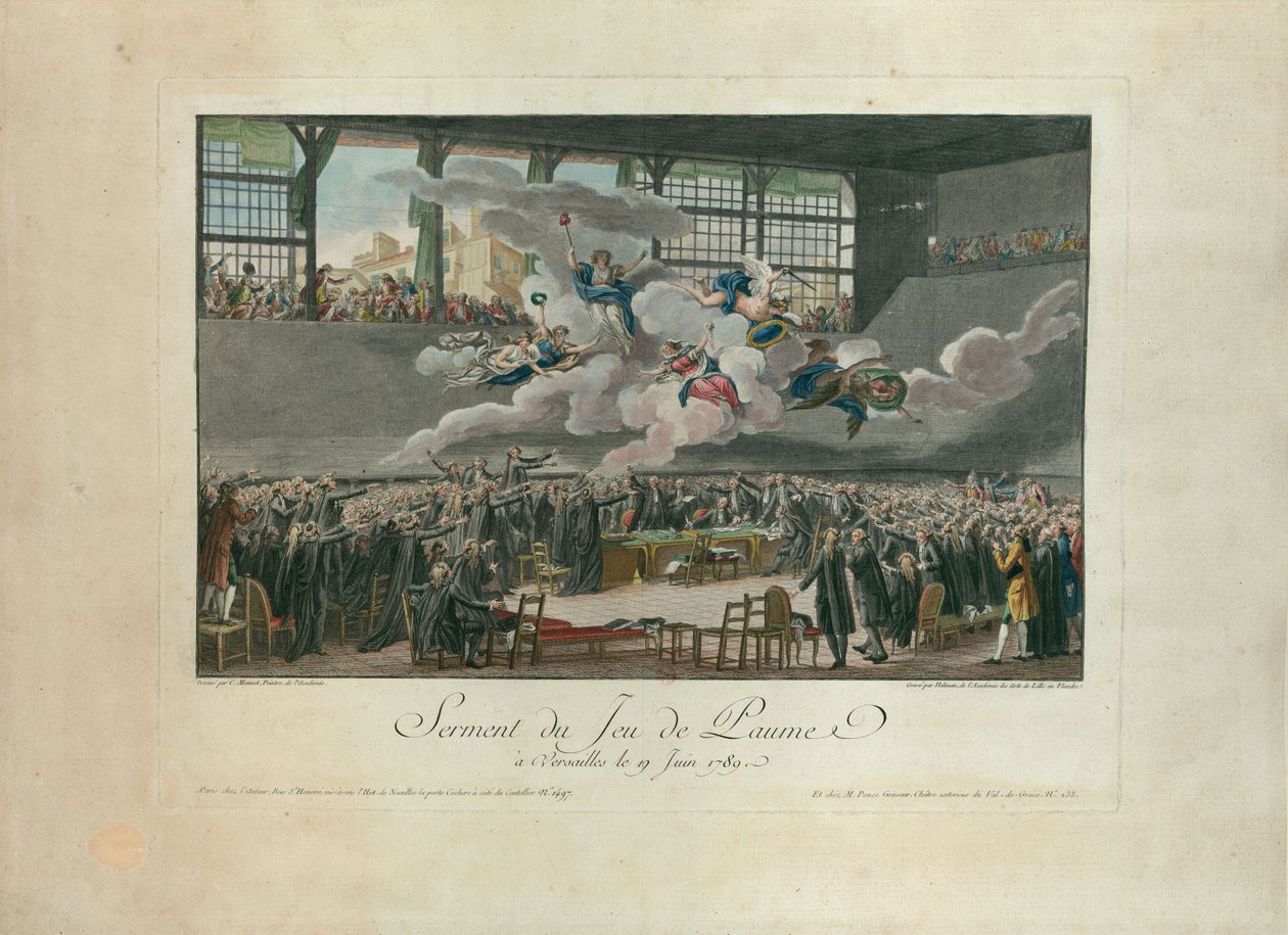 Tenniskentän vala 20. kesäkuuta 1789. tekijältä Isidore Stanislas Helman