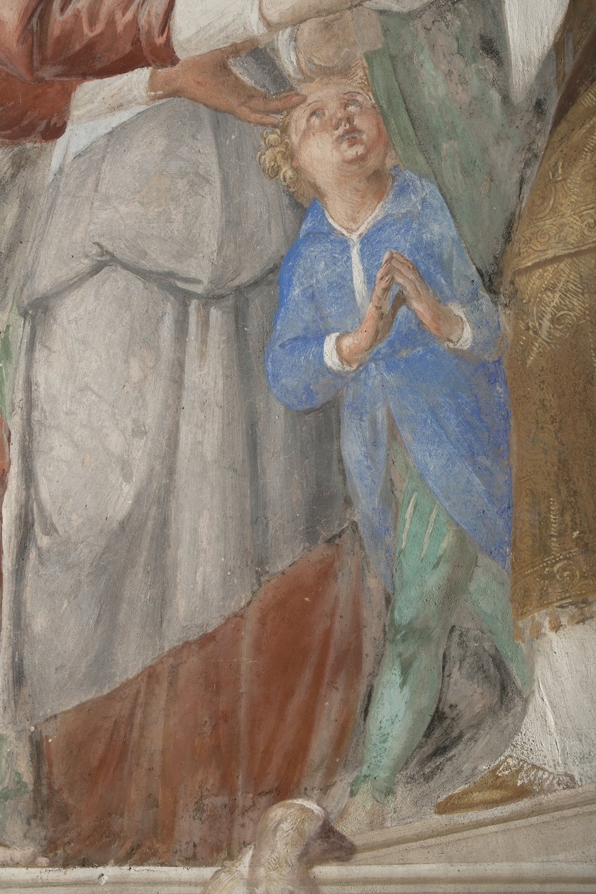 Lapsi, yksityiskohta teoksesta Jeesuksen esittely temppelissä, 1623-34. tekijältä Isidoro Bianchi