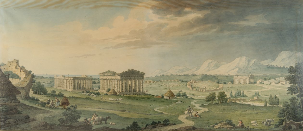 Vista de las magníficas ruinas de la antigua ciudad de Pesto tekijältä Isidro González Velázquez