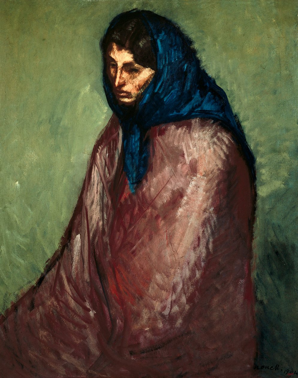 ""Le refuge"" Isidre Nonell i Monturiolin (1873-1911) maalaus 1904 Barcelona. Katalonian kansallinen taidemuseo tekijältä Isidro Nonell