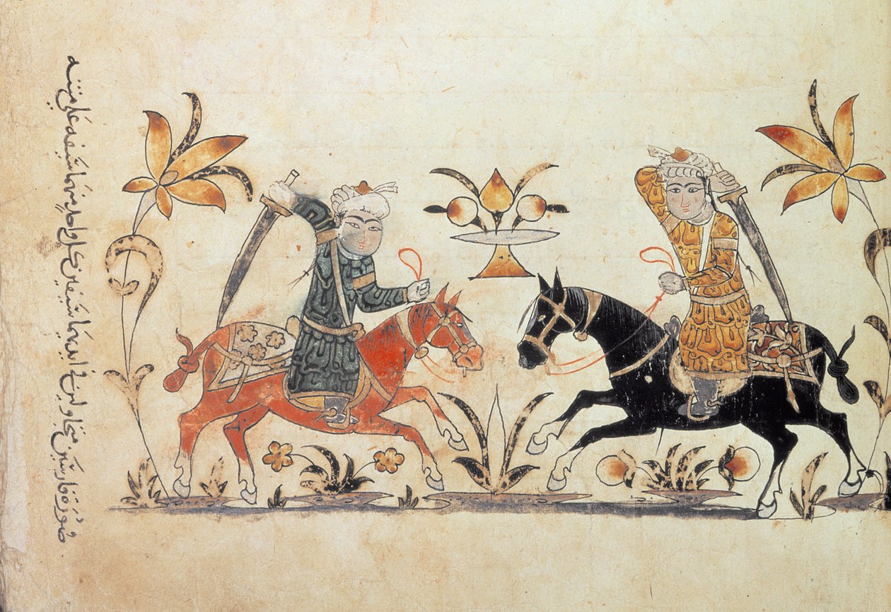 Afegiu 1886 f.135, càrrega de cavalleria de "Nihayat al-Sul" ("Un manual d