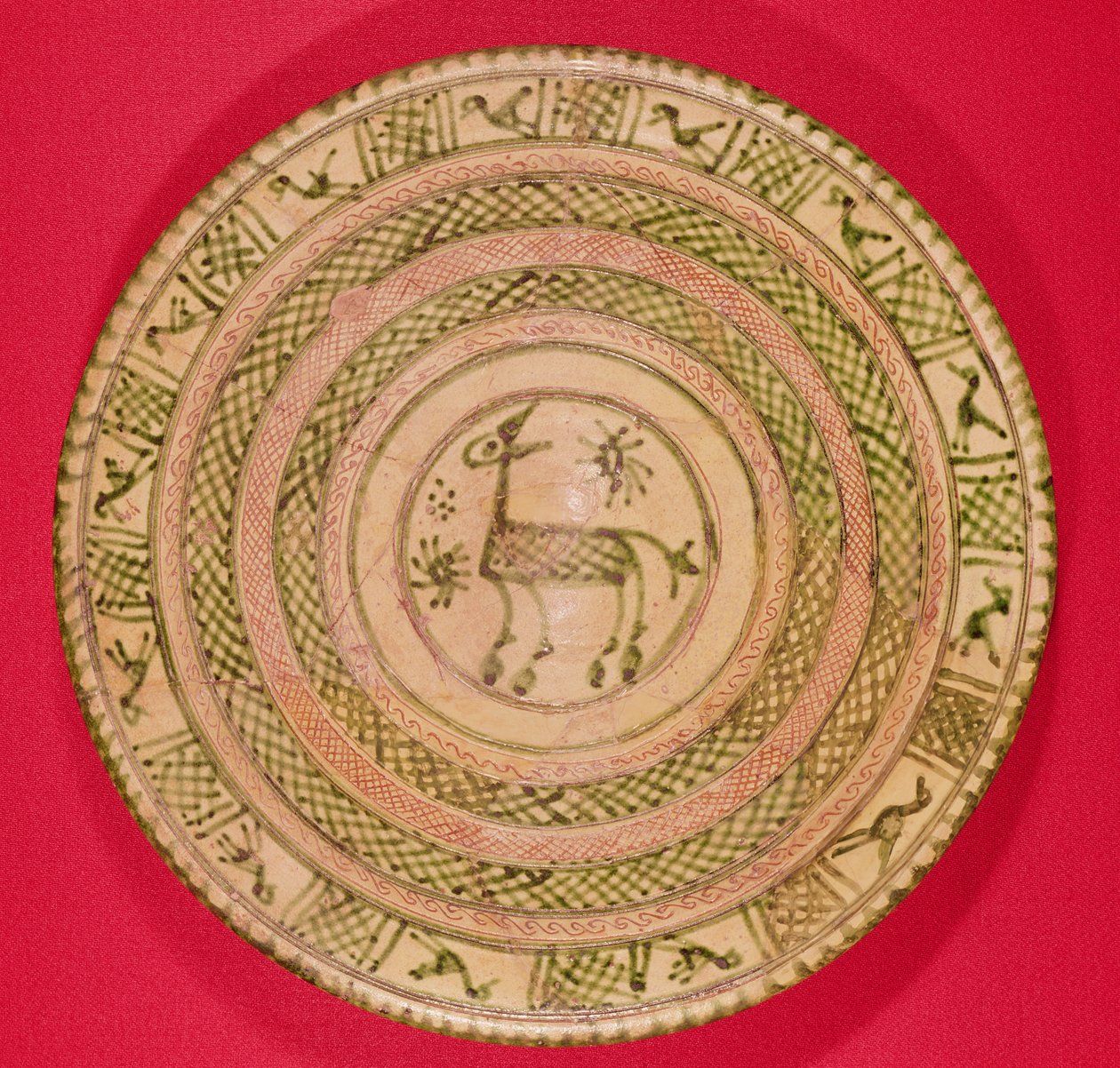 Aasilla koristeltu astia, Iranista, Seljuk-ajalta, 1100-1300-luvulta (keraaminen) tekijältä Islamic School