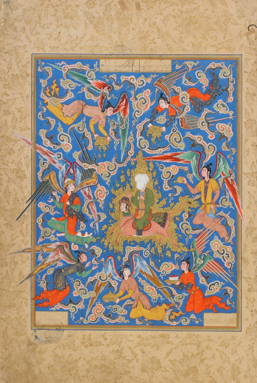 Folio Haft Awrangista (Seitsemän valtaistuinta) Jami (k.1492), luultavasti Mashad, Khurasan, Iran, Safavid-kausi, 1556-65 (läpinäkymätön akvarelli, muste ja kulta paperilla tekijältä Islamic School