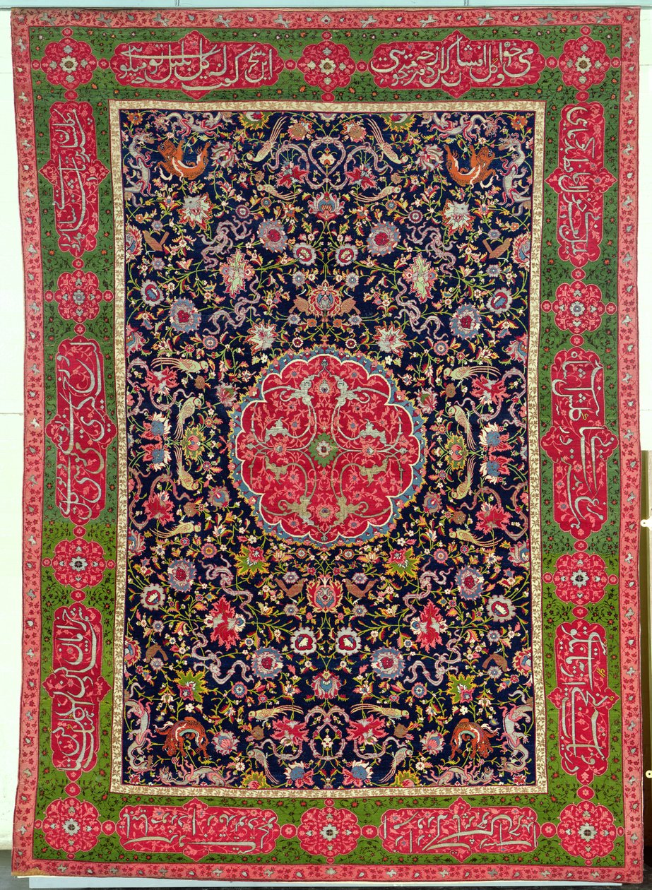 Suolausmatto, n. 1588-1598 (silkki ja villa) tekijältä Islamic School