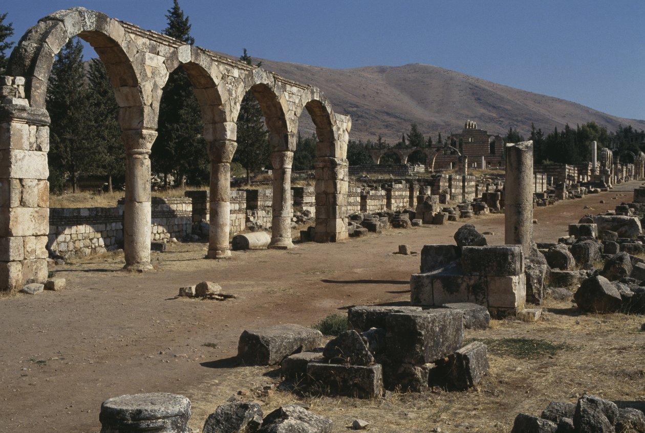 Näkymä kadulle ja pylväikkölle, Umayyad-kausi (661-750) tekijältä Islamic School