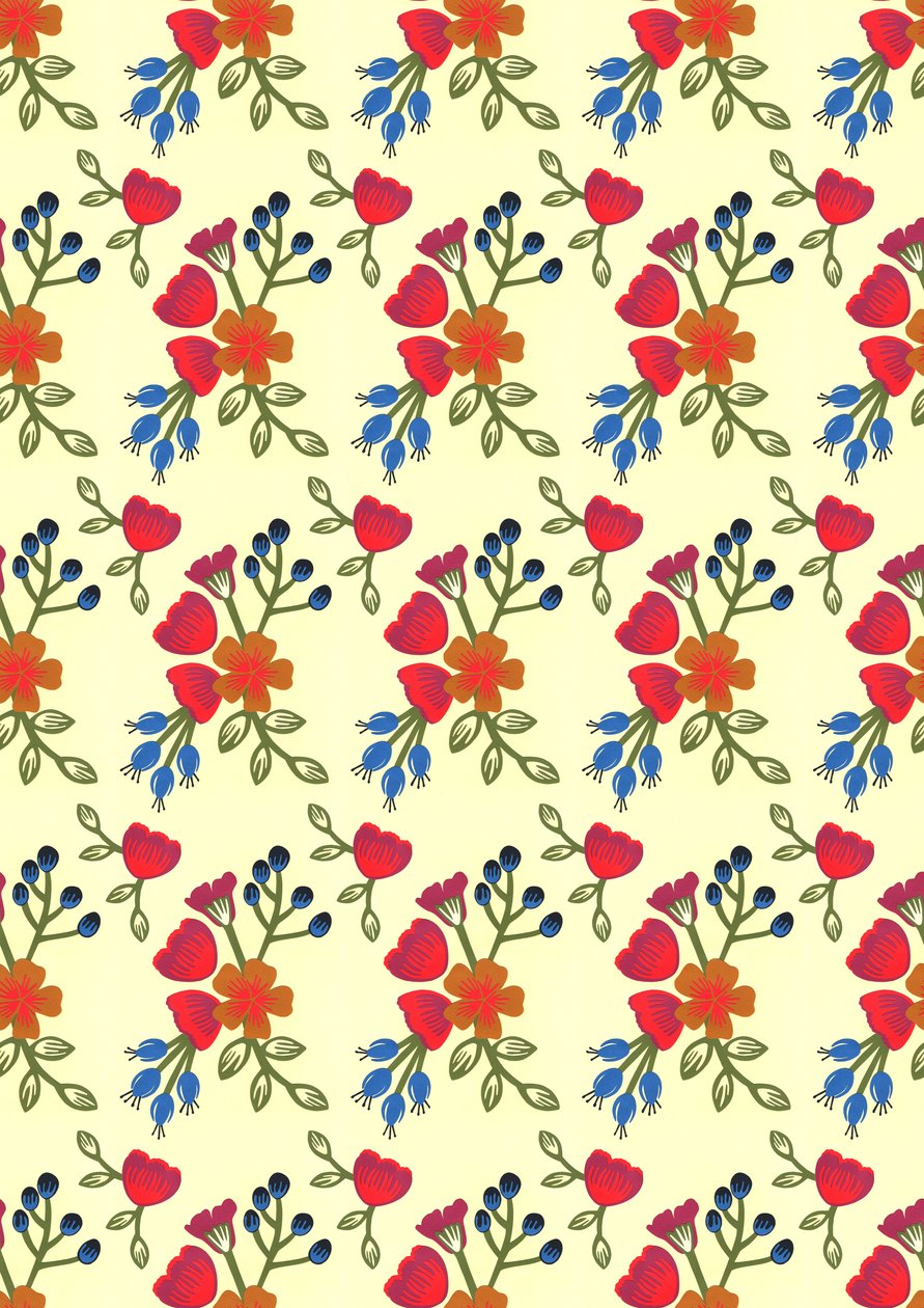 Flora printti, 2015 (leikattu paperi) tekijältä Isobel Barber