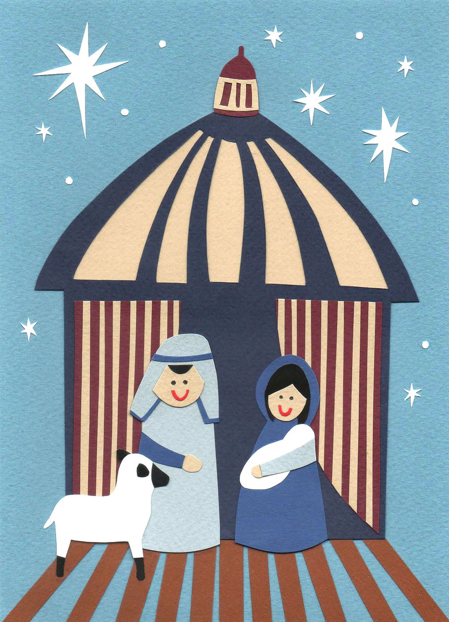 Nativity, 2014 (leikattu paperi) tekijältä Isobel Barber