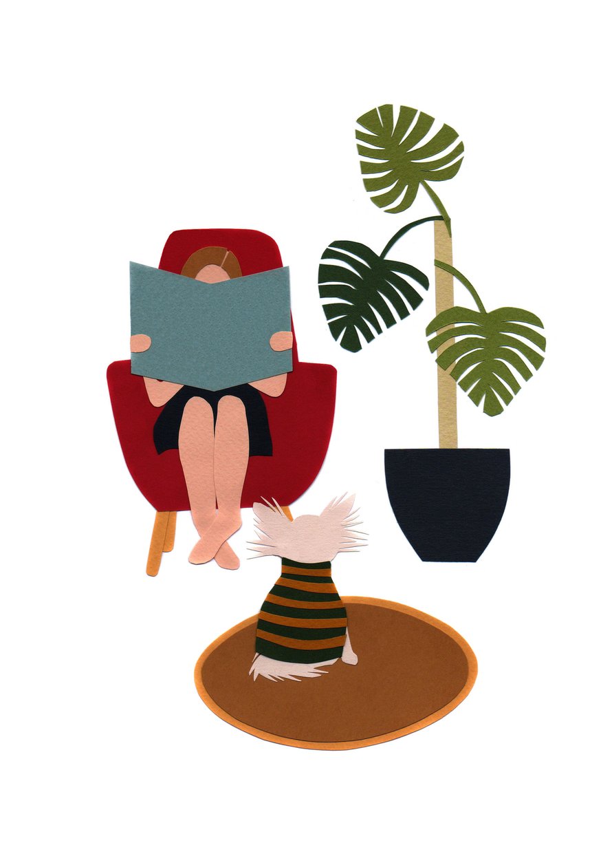 Hiljainen kulma, 2015 (leikattu paperi) tekijältä Isobel Barber