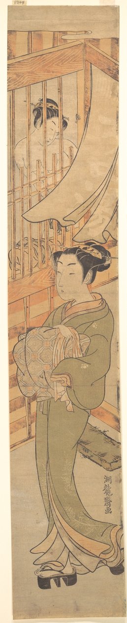 Im Yoshiwara-Viertel tekijältä Isoda Koryusai