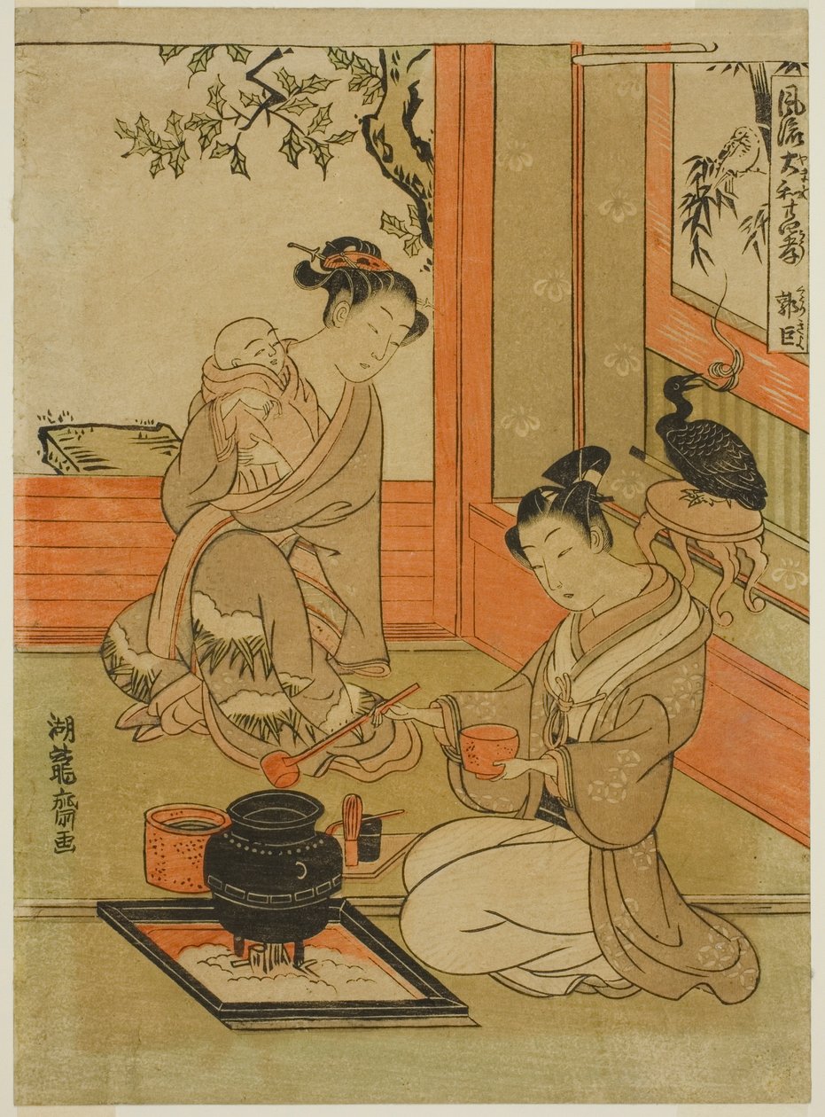Kakkyo (kiinaksi: Guo Ju), sarjasta "Fashionable Japanese Versions of the Twenty-four Paragons of Filial Piety (Furyu Yamato nijushiko)". tekijältä Isoda Koryusai