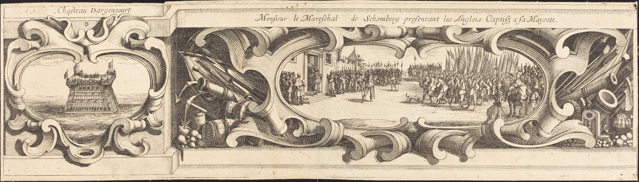 La Rochellen piiritys [levy 14/16; sarja sisältää 1952.8.97-112] tekijältä Israel Henriet or Abraham Bosse after Jacques Callot