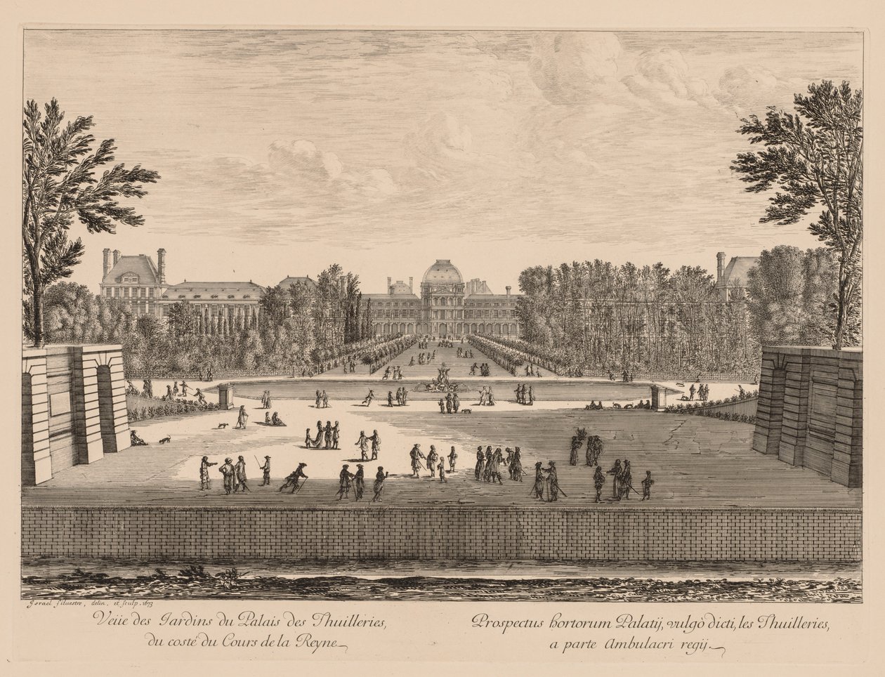 Näkymä palatsille ja Tuileries