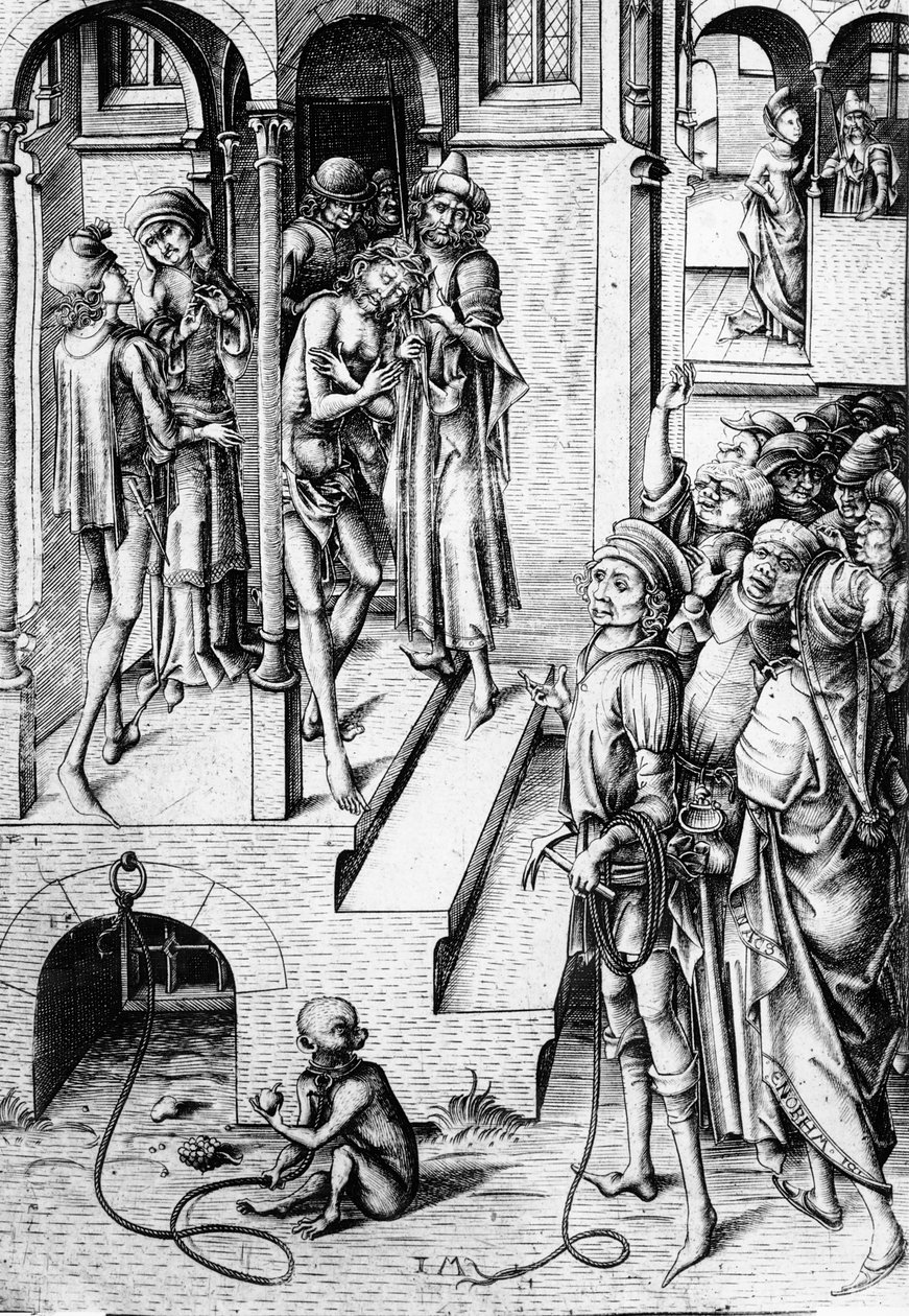 Kristus näytettiin ihmisille, n. 1475-1485 tekijältä Israhel van Meckenem the younger