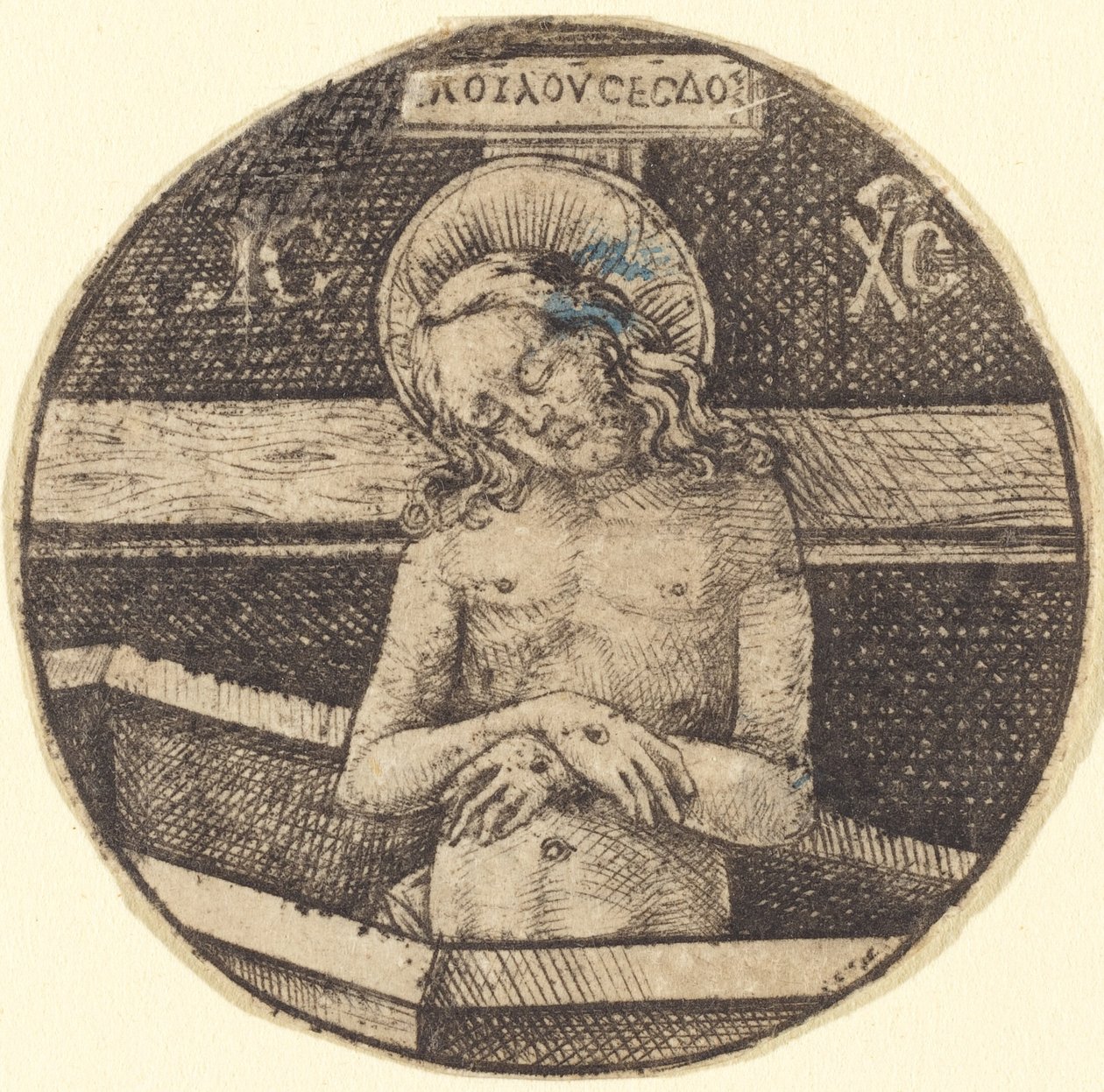 Kristus surujen miehenä, n. 14701480. tekijältä Israhel van Meckenem