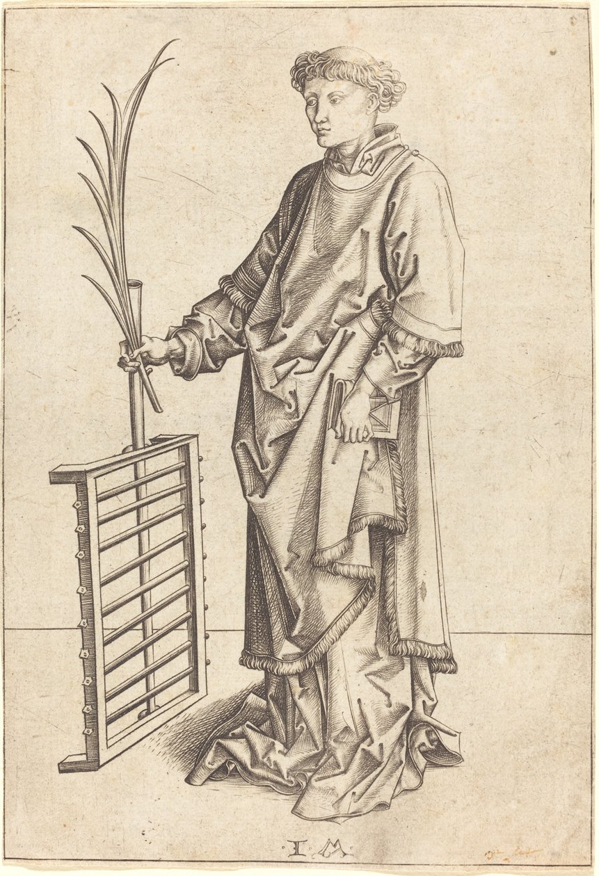 Saint Lawrence, n. 14801490. tekijältä Israhel van Meckenem