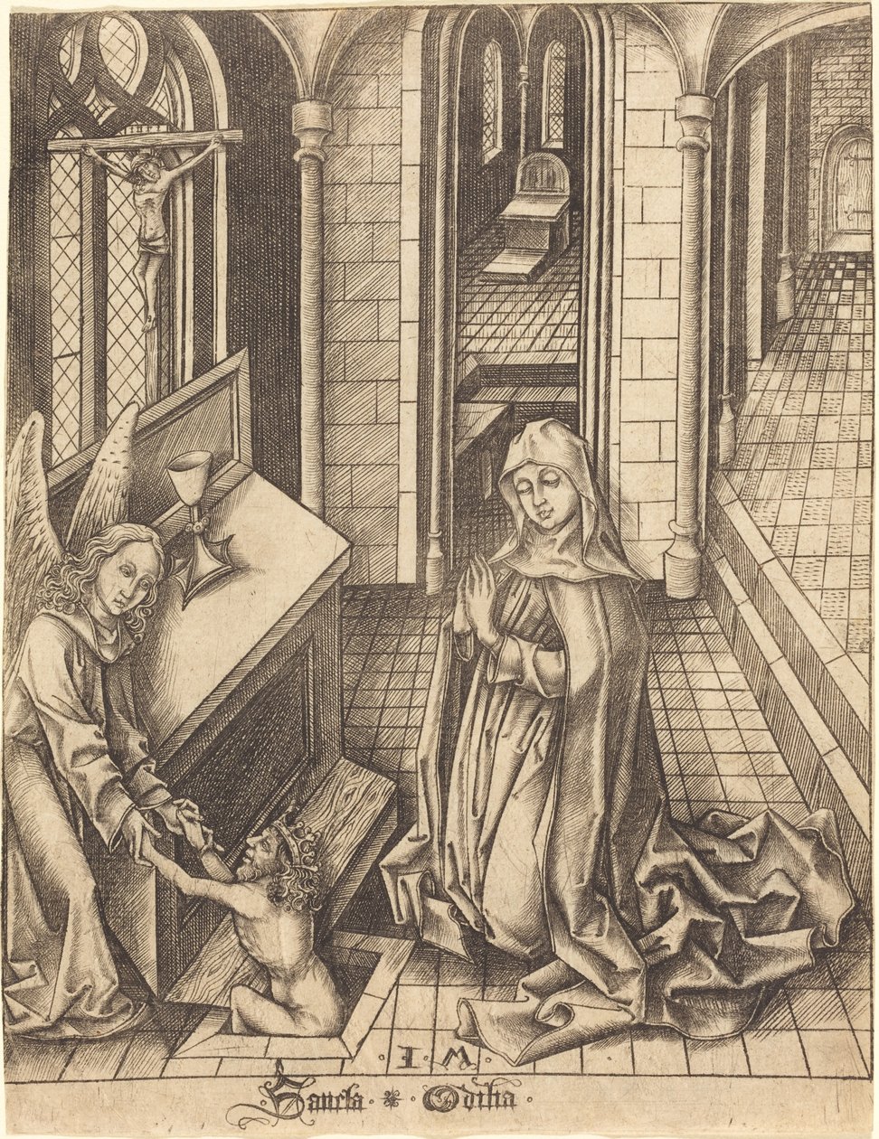 Saint Ottilia tekijältä Israhel van Meckenem
