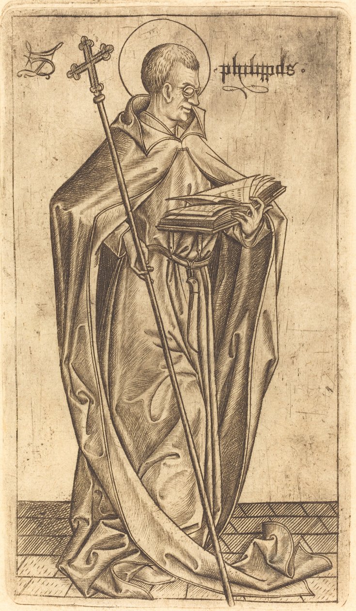 Pyhä Filippus, n. 14701480. tekijältä Israhel van Meckenem