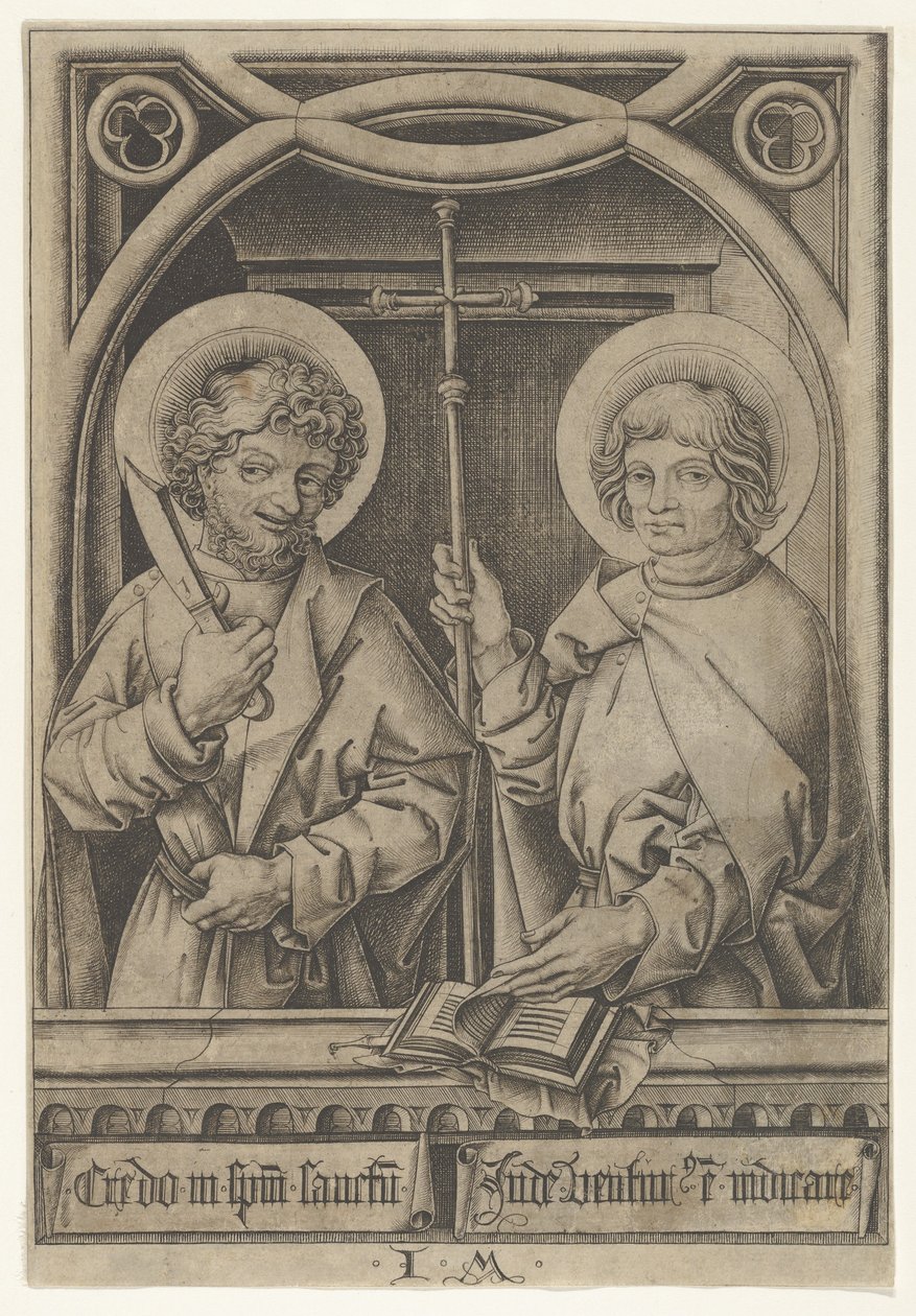 St. Bartholomew ja St. Philip, Apostoleista, 1435-1503. tekijältä Israhel van Meckenem