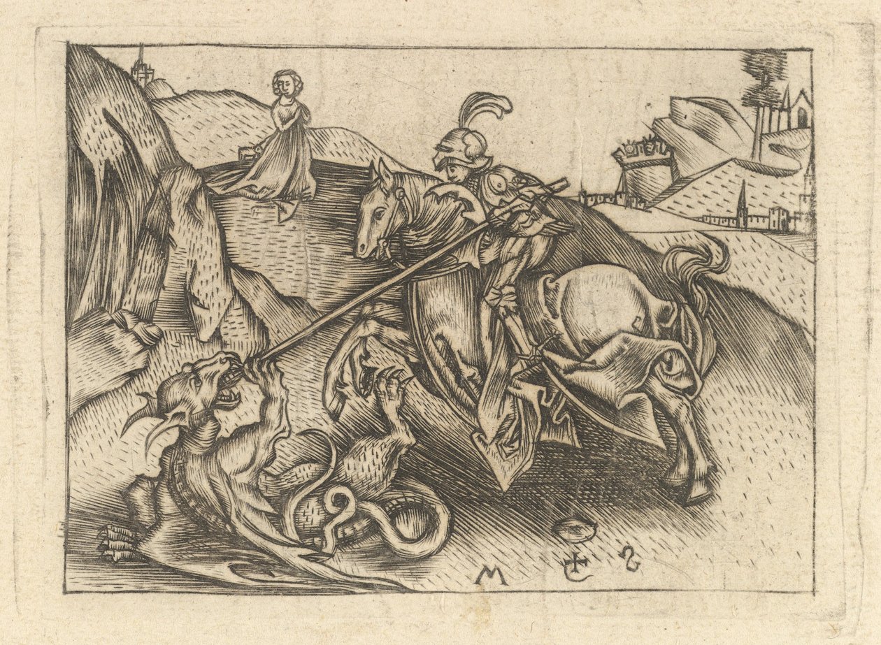 St. George, n. 1435-1503. tekijältä Israhel van Meckenem