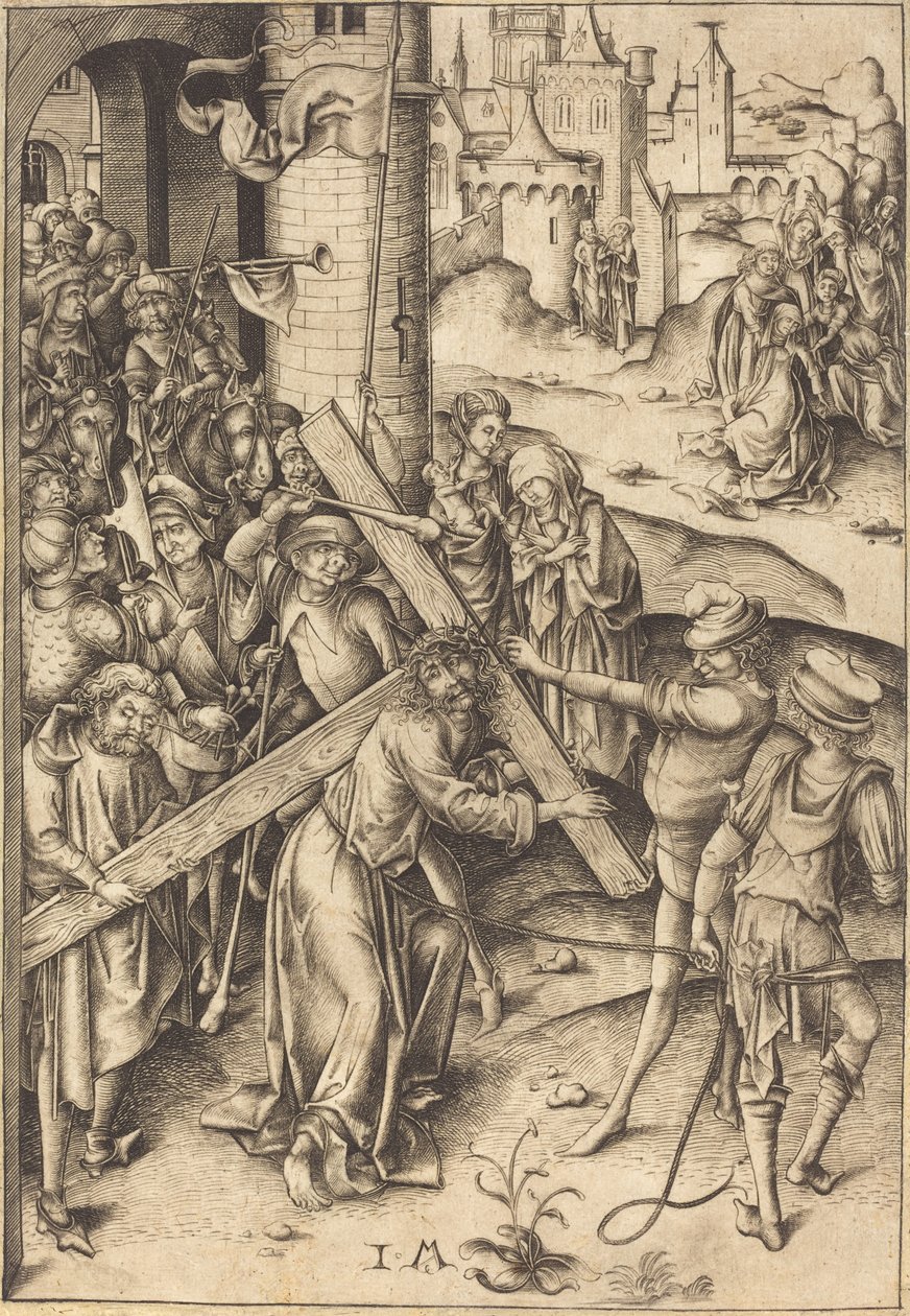Ristin kantaminen, n. 1480. tekijältä Israhel van Meckenem