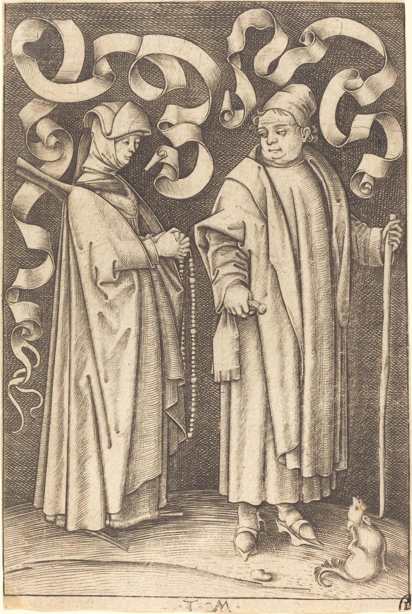 The Churchgoers, c. 14951503. tekijältä Israhel van Meckenem