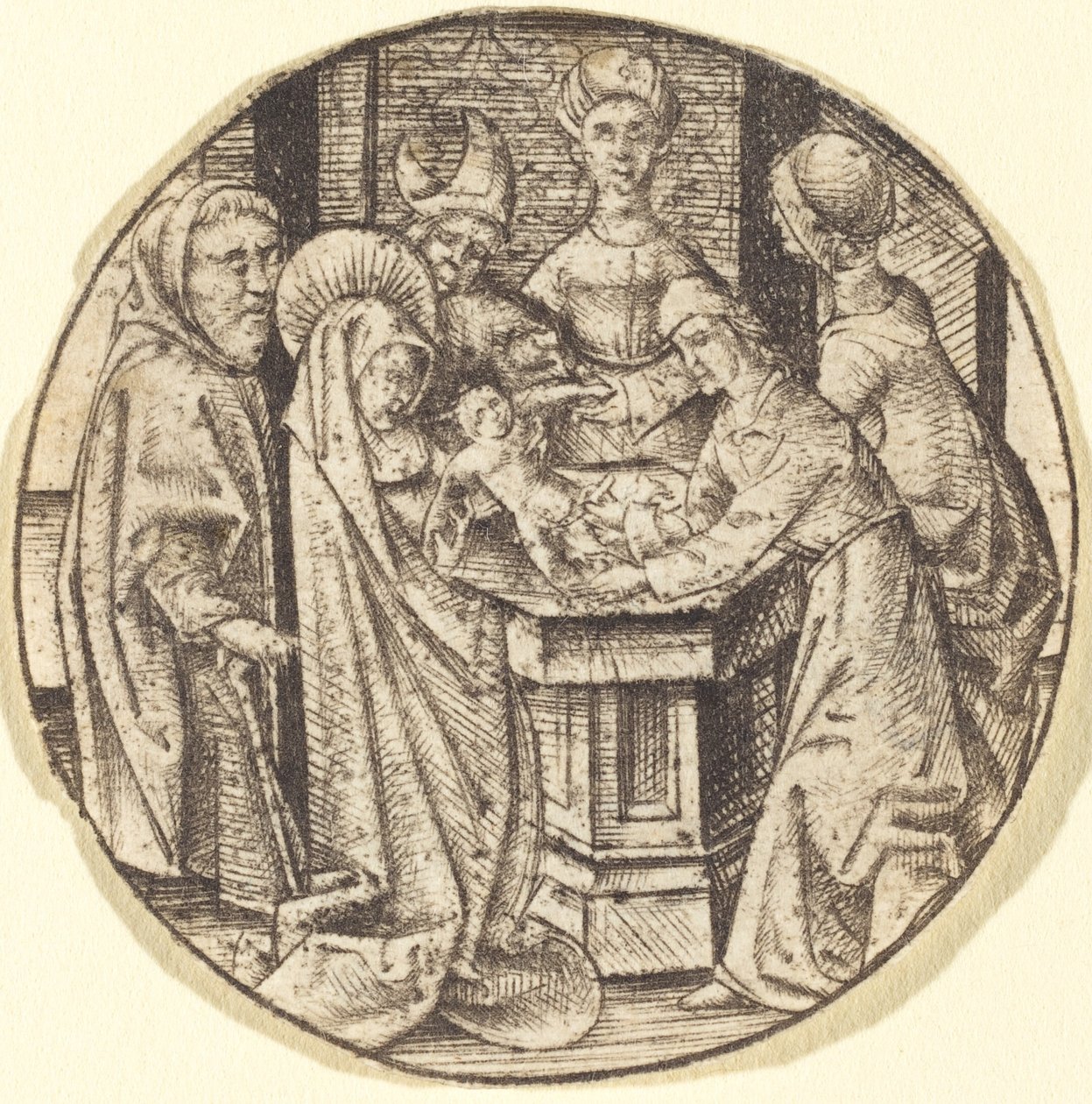 Ympärileikkaus, c. 14701480. tekijältä Israhel van Meckenem
