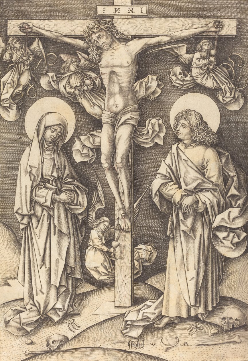 Ristiinnaulitseminen, n. 14901500. tekijältä Israhel van Meckenem