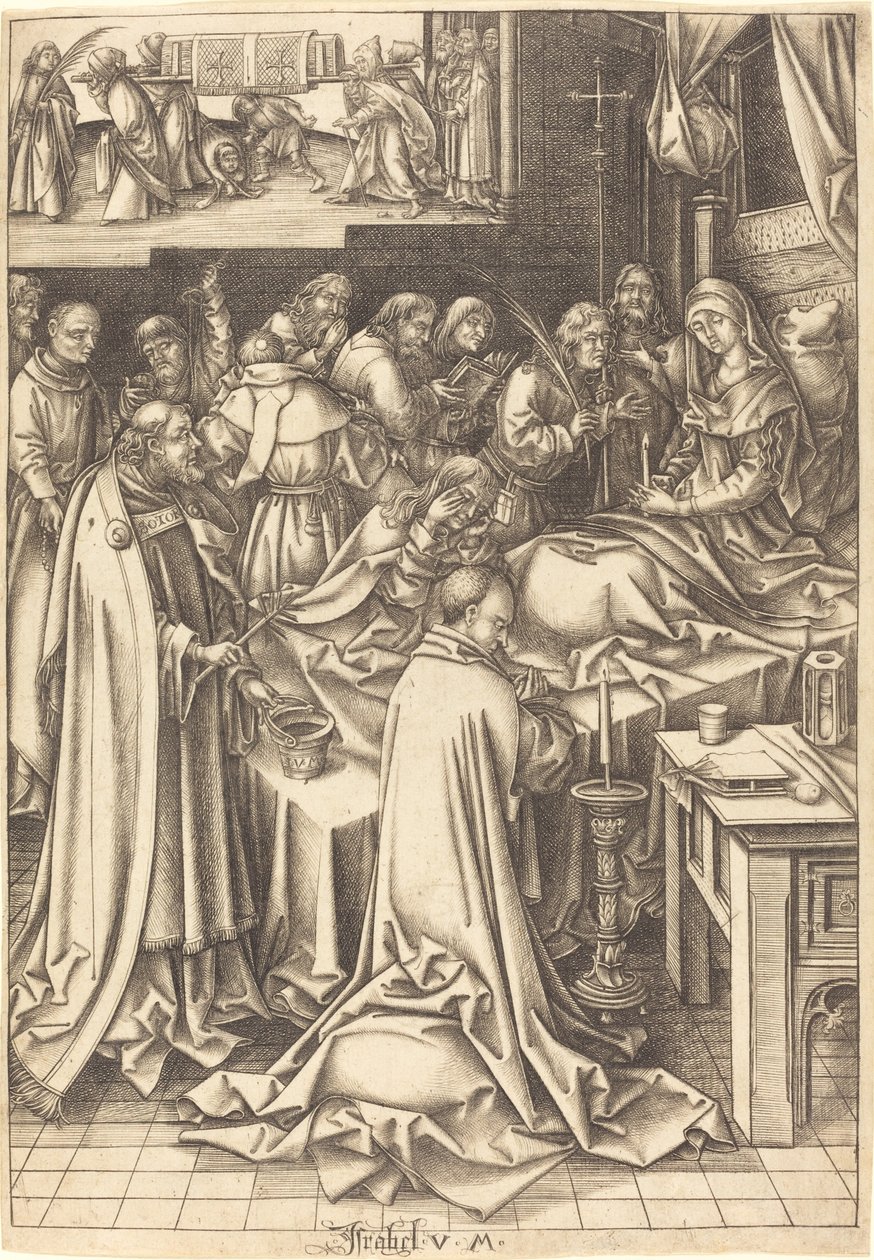 Neitsyen kuolema, n. 14901500. tekijältä Israhel van Meckenem
