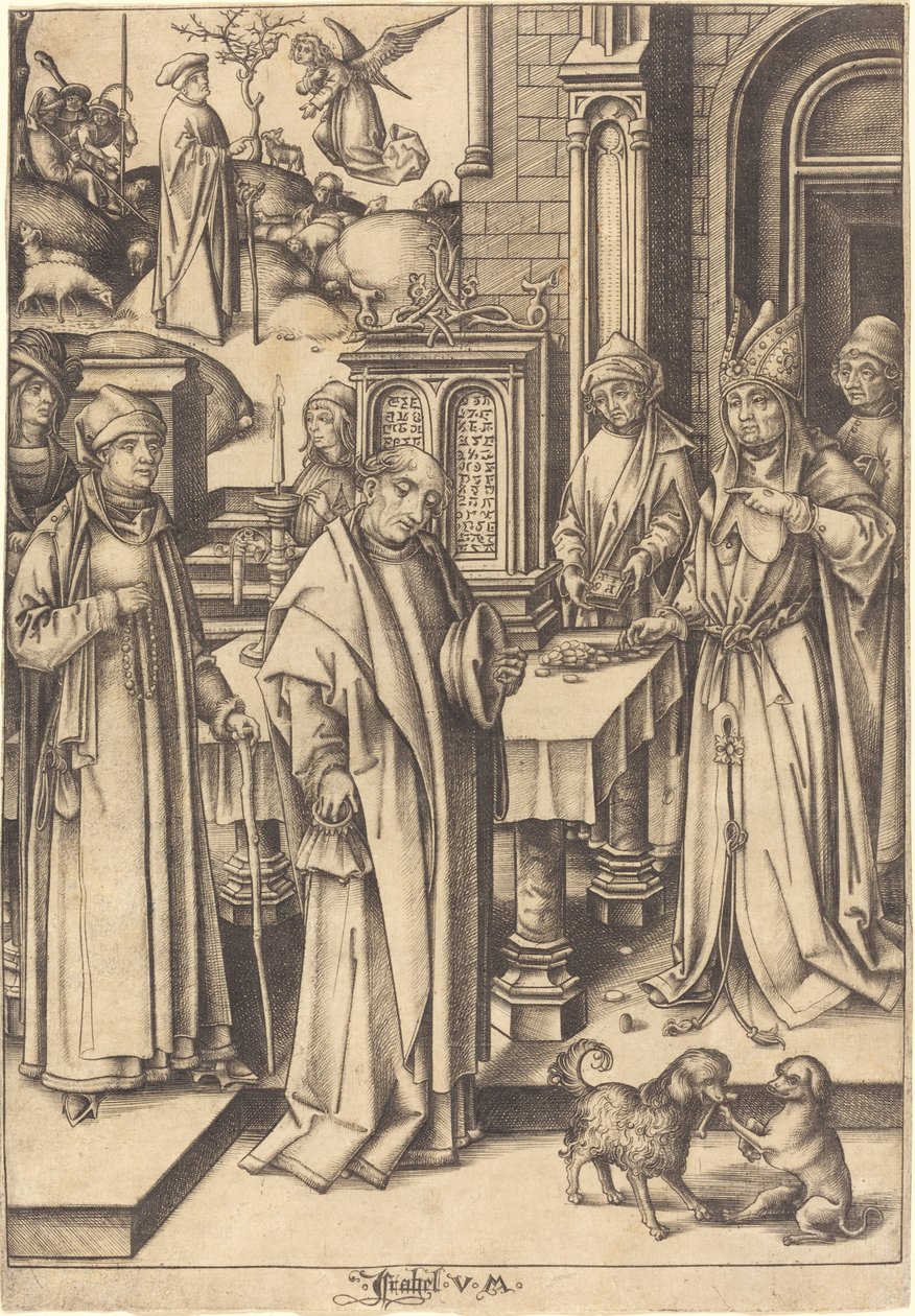 Joakimin uhri tekijältä Israhel van Meckenem after Hans Holbein the Elder