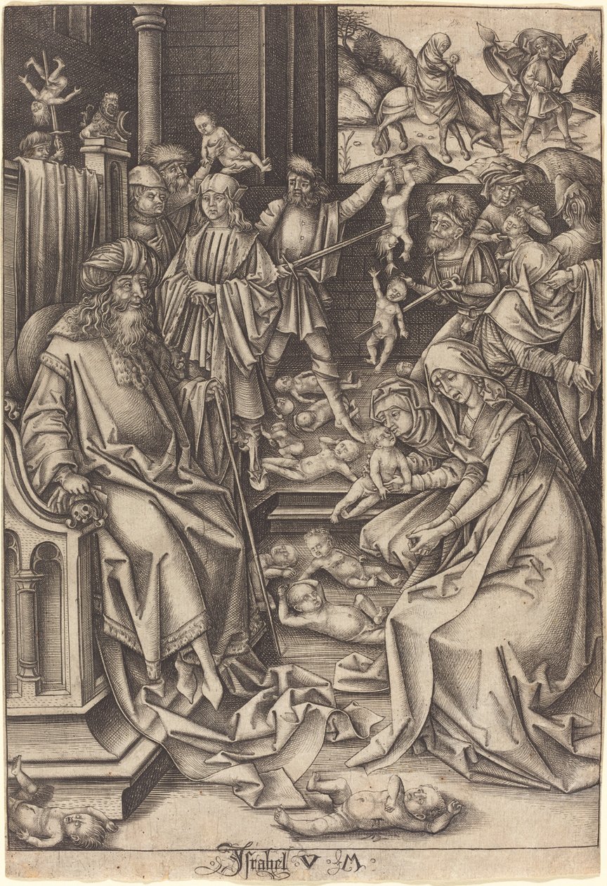 Viattisten joukkomurha tekijältä Israhel van Meckenem after Hans Holbein the Elder