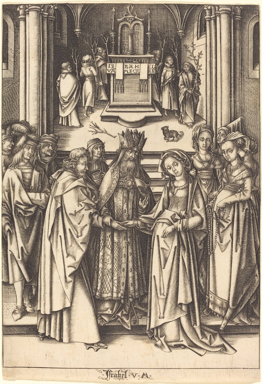 Neitsyen häät tekijältä Israhel van Meckenem after Hans Holbein the Elder
