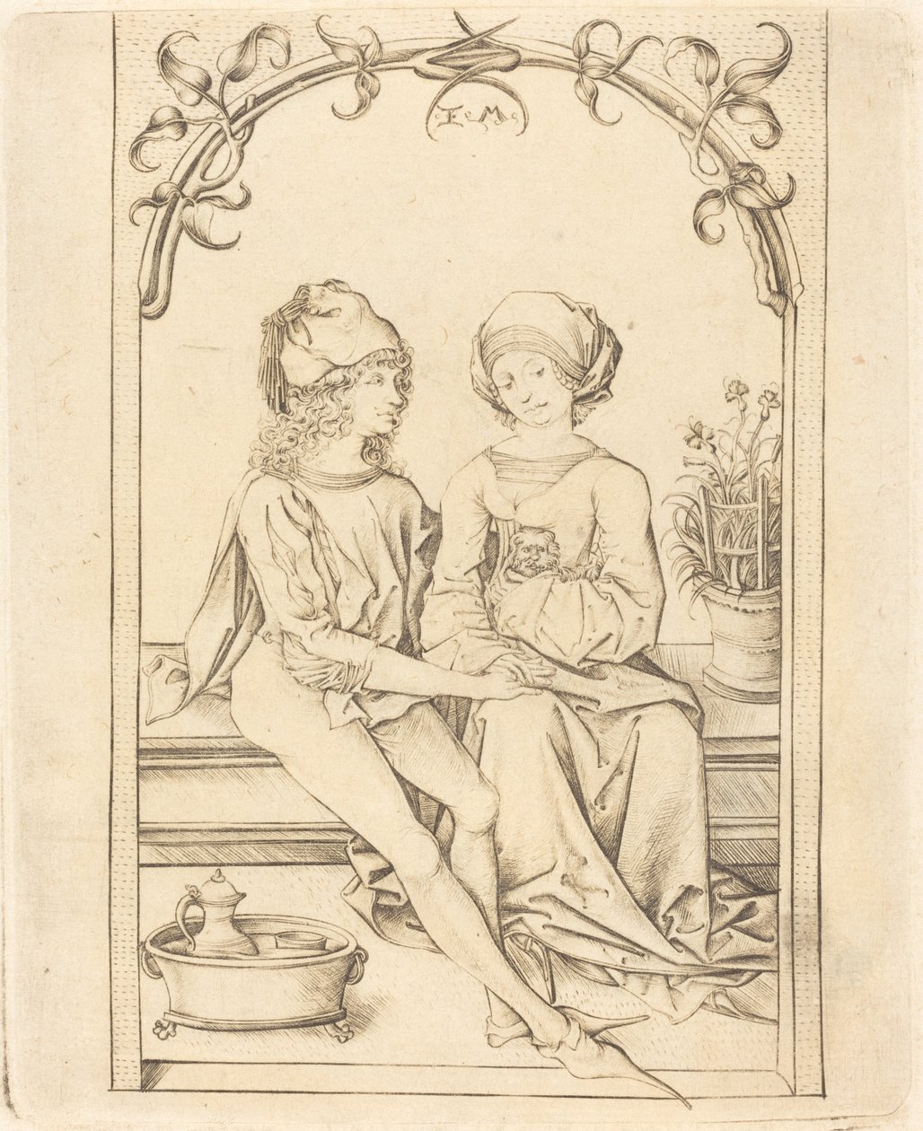 Rakastajat tekijältä Israhel van Meckenem after Wenzel von Olmutz after Master of the Housebook