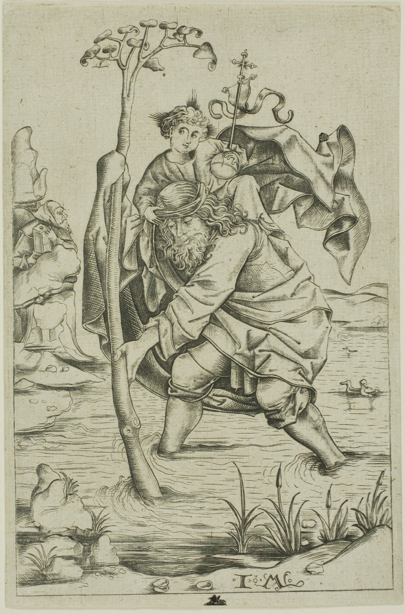 Saint Christopher tekijältä Israhel van Meckenem the younger
