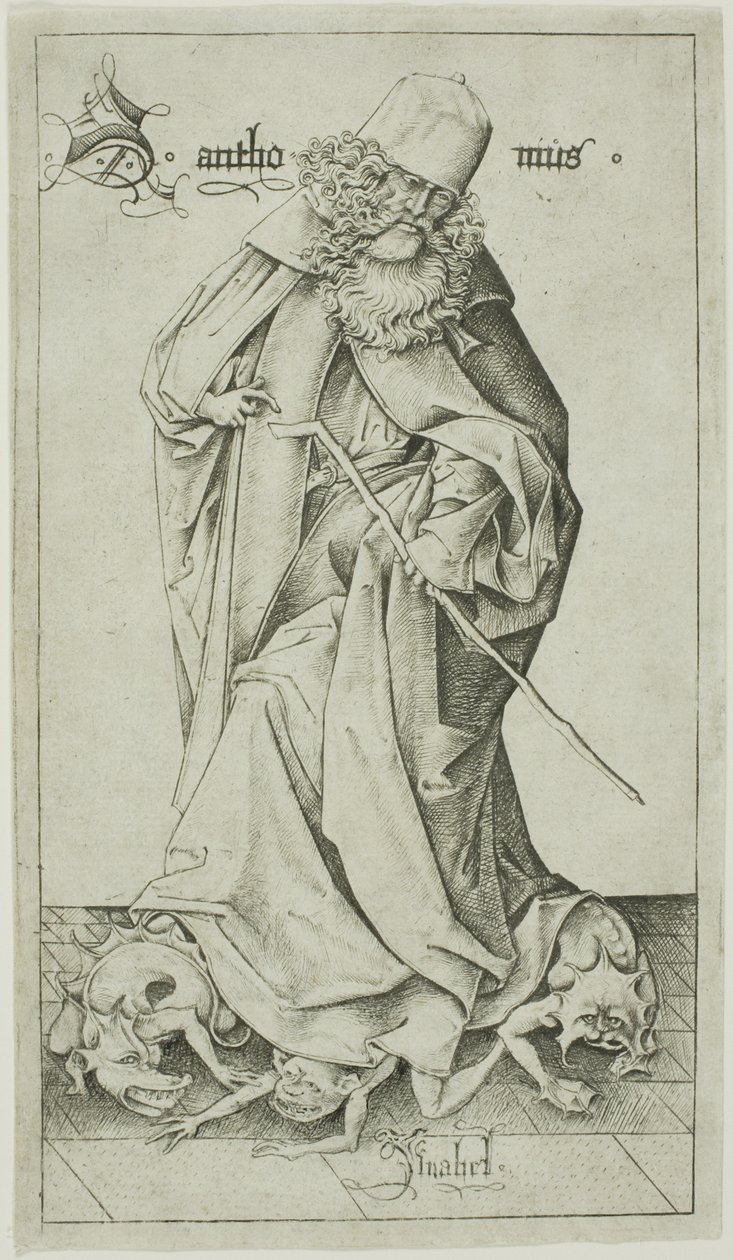 St. Anthony tekijältä Israhel van Meckenem the younger
