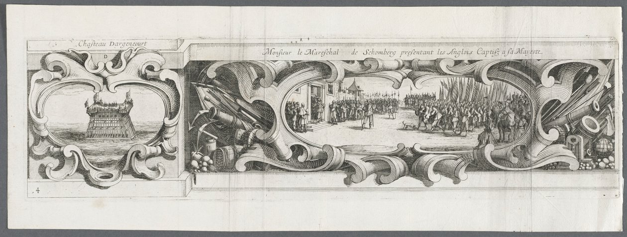 La Rochellen piiritys: levy 14, 1628-1630. tekijältä Israël Henriet